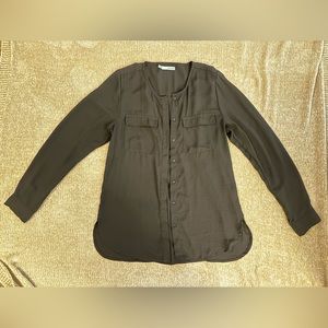 Black Button Down Blouse - Size Medium